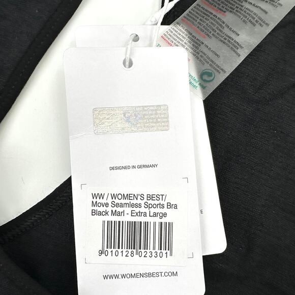 Women's Best Move Seamless Sports Bra in black marl Size XL - Picture 3 of 8